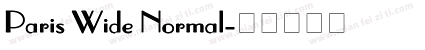 Paris Wide Normal字体转换